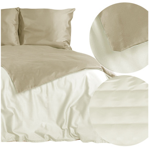 Bedding 180 x 200 3pc Satin Nova3 Cream+ Beige