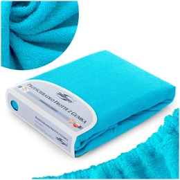 Terry sheet with elastic 011_D Turquoise 60x120