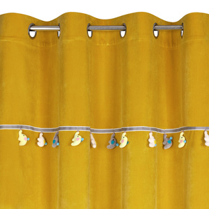 Curtain 140 x 250 Children's Eyelets Kids 1 Mustard