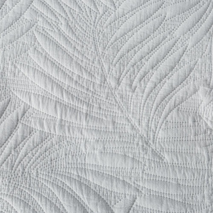 170 x 210 Decorative Quilted STONE White Bedspread