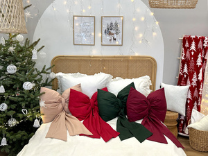 Bow 100 x 60 Cushion Christmas Decoration Decorative Big Bow 03