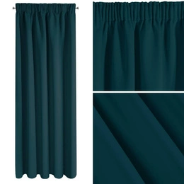 Blackout Logan Tape Curtain 140 x 270 Petrol