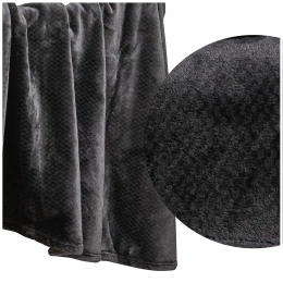 150 x 200 Plush Microfiber Willy Black Blanket