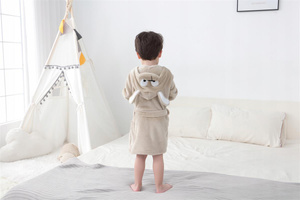 Children's Bathrobe with Hood M 120 Doggie