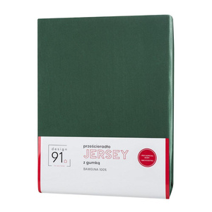 Jersey sheet with elastic D91 120x200 w.25 Green