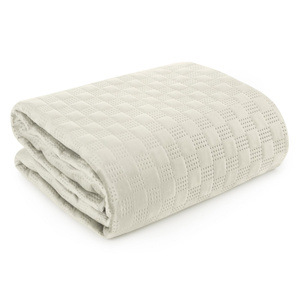 Quilted Velvet Bedspread 170 x 210 Sofia4 Cream