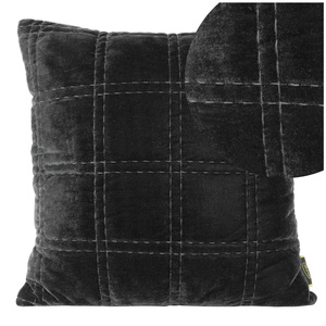 45 x 45 Decorative Velvet Pillowcase KRISTIN2 Black