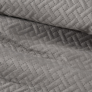 200 x 220 Quilted Velvet Bedspread Luiz5 Beige