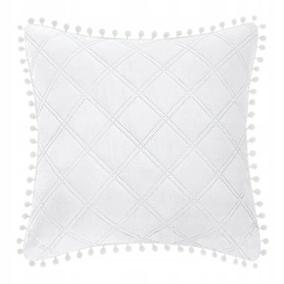 Pompoo White Decorative 45 x 45 pillowcase