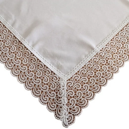 Tablecloth 140 x 180 Gipiura pattern 001 White