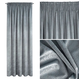 Curtain 140 x 270 Decorative Velvet Rivia Steel
