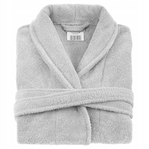 Hotel Bathrobe Cotton Terry Unisex XS Grey