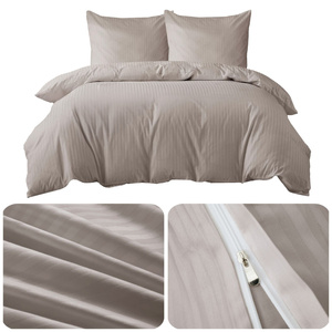 Bedding 160 x 200 3pc Cotton Adamash Taupe