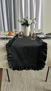 Table Runner 40 x 160 Decorative with Ruffles Ligia 10