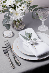 Tablecloth 120x240 Stainproof Classic Elegant Gray