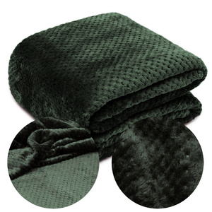 Blanket 200 x 220 Microfiber Jacquard Ricky Khaki