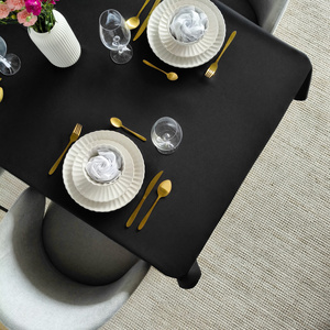 Tablecloth 140x300 Stain-Resistant Classic Elegant Black