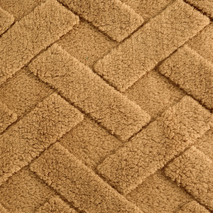 Blanket 170 x 210 Plush Houndstooth Caro Honey