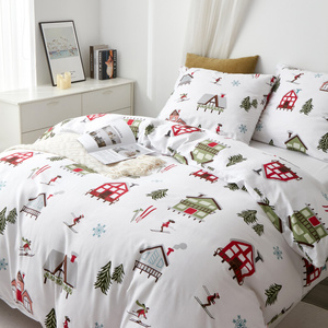 Bedding 140 x 200 2cz Satin Cotton Skiing