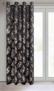 Curtain 140 x 250 Decorative Gloria Black+Grey