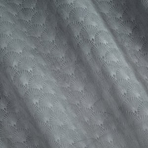 Velvet Juliet Curtain 140 x 250 Sash Grey