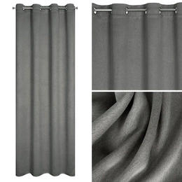 Carlo Blackout Curtain 140 x 250 Ashen