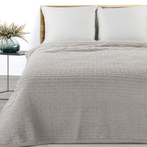 Blanket 150 x 200 Microfiber Embossed Lisa Silver