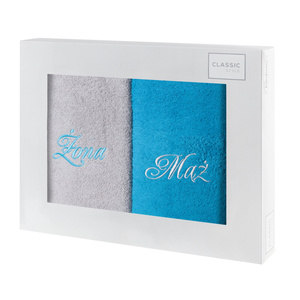 Husband Wife Towel Set 2 2 pcs. 70 x 140 Tu+Po