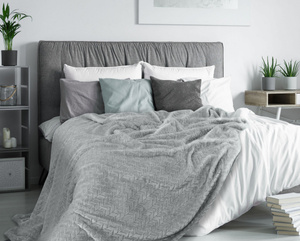 Blanket 170 x 210 Microfiber Design Cindy Silver