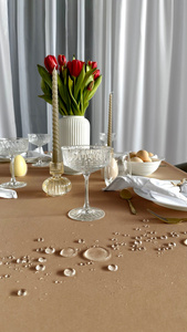 Tablecloth 140x340 Stainproof Classic Savio C.Beige