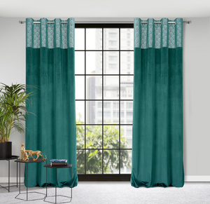 Curtain 140 x 250 Decorative Drawstring Agnes Turquoise