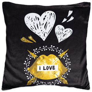 Pillowcase 40 x 40 Decorative Heart Velvet 04