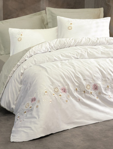 Bedding 200 x 220 6pcs Satin Embroidered 3D Omer 07