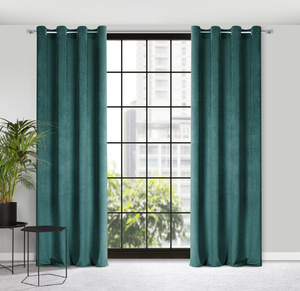 Velvet Eliza Curtain 140 x 250 Mint Sliver