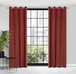 Velvet Lili Curtain 140 x 250 Mahogany Sash