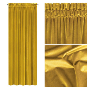 Curtain 140 x 270 Decorative Samanta Mustard Tape
