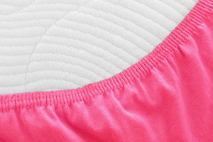 Jersey sheet with elastic 023_D Fuchsia 200x220