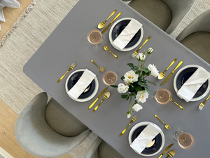 Tablecloth 150x350 Stain-Resistant Surbo Light Grey