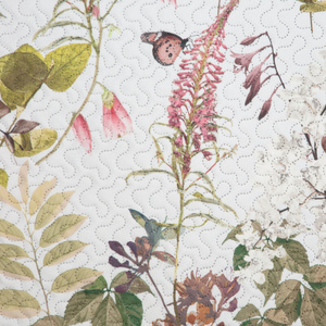 Bedspread 200 x 220 Quilted Rosa White+Green