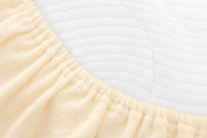 Terry sheet with elastic 018_D Ecru 200x220