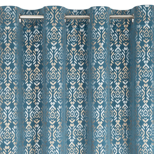 Ready-made Curtain 140 x 250 Laura Drawstring Blue+Gold