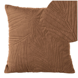 40 x 40 Quilted Velvet Luiz4 Brick Pillowcase