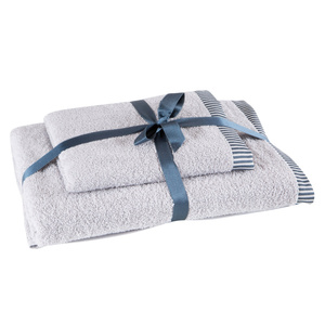 Towel Set 2 pcs Kos 50x90 70x140 Silver