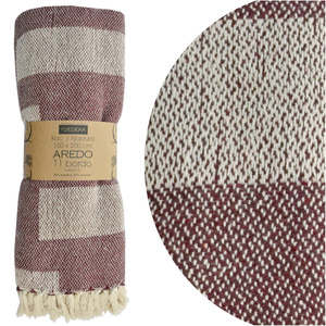 Blanket 150 x 200 Cotton Boho Aredo 11 Maroon