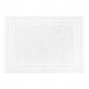 50 x 70 Bathroom Rug Cotton Mondo White