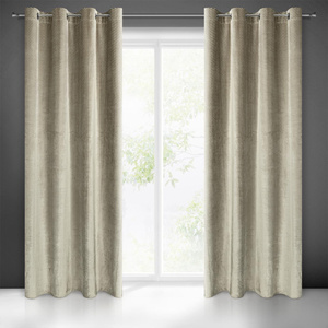 Velvet Lussi Curtain 140 x 250 Light Brown Splendor