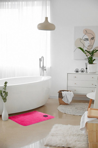 40 x 60 Bathroom Microfiber Rug Welcome 12