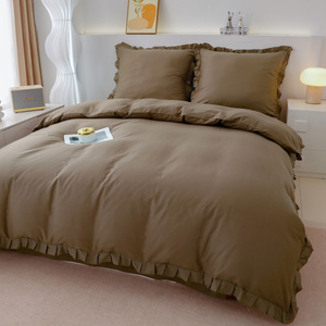 Bedding 160 x 200 3pc Cotton with Ruffles Lynda 03