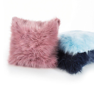 Decorative Fur Pillowcase 819 45 x 45 Navy Blue